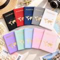 PU Leather Map Travel Passport Holder